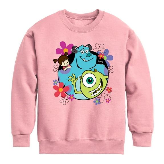 Monsters Inc. - Floral Group - Toddler & Youth Crewneck Fleece Sweatshirt