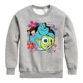 thumbnail image 1 of Monsters Inc. - Floral Group - Toddler & Youth Crewneck Fleece Sweatshirt, 1 of 5