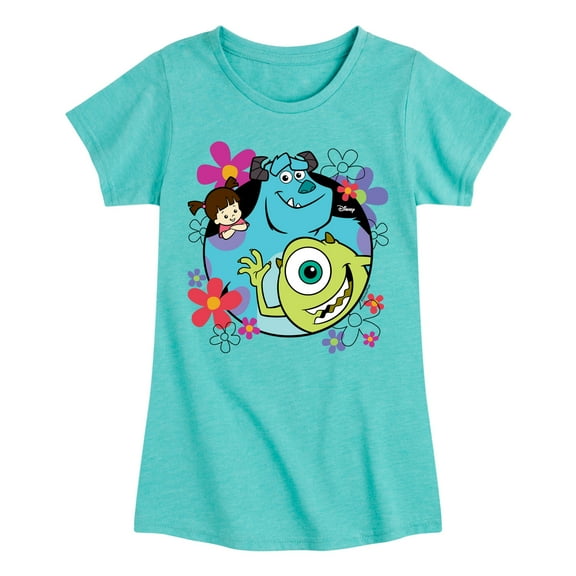 Monsters Inc. - Floral Group - Toddler & Youth Girls Short Sleeve Graphic T-Shirt