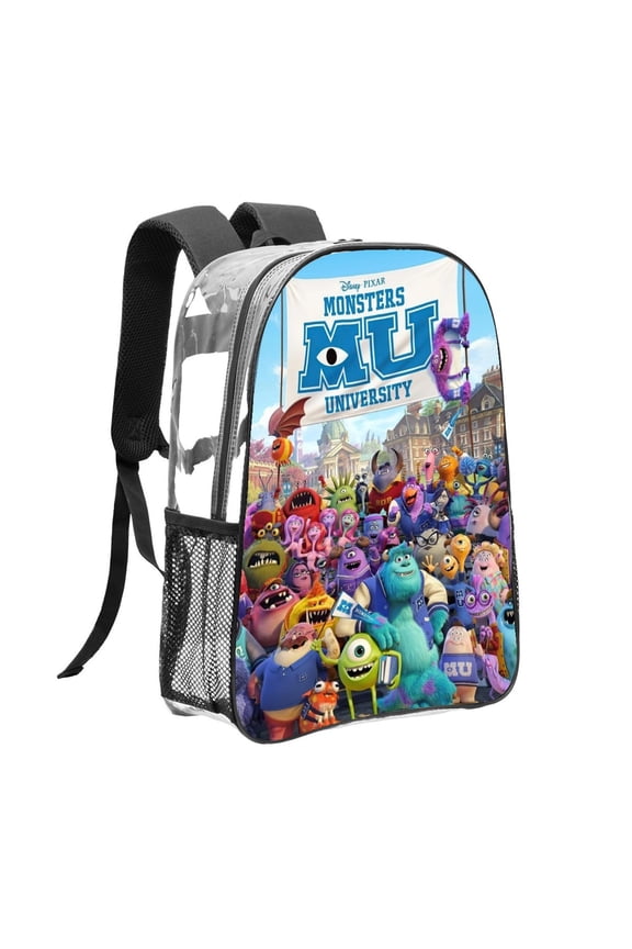 Monsters, Inc. Franchise Pattern Transparent Backpack Lightweight And fashionable Showcasing Personality And Leading The Trend