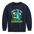thumbnail image 1 of Monsters Inc - Here For The Shenanigans - Toddler And Youth Crewneck Fleece Sweatshirt, 1 of 4