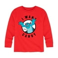 thumbnail image 1 of Monsters Inc - I Want Candy - Toddler And Youth Long Sleeve Graphic T-Shirt, 1 of 5