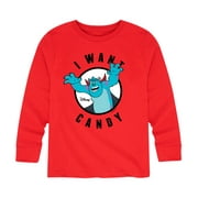 Monsters Inc - I Want Candy - Toddler And Youth Long Sleeve Graphic T-Shirt
