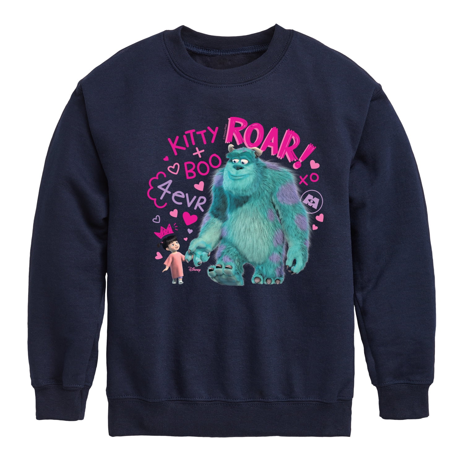 Monster Print Pattern Women Crewneck Sweatshirt