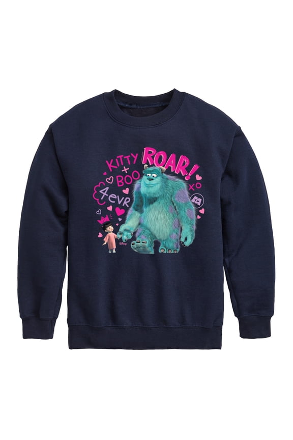 Monsters Inc. - Kitty And Boo 4 Evr - Toddler & Youth Crewneck Fleece Sweatshirt