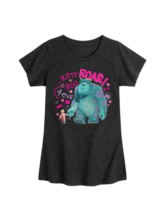 Monsters Inc. - Kitty And Boo 4 Evr - Toddler & Youth Girls Short Sleeve Graphic T-Shirt