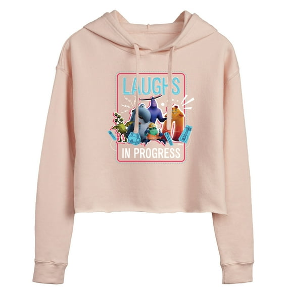 Monsters Inc. - Laughs In Progress - Juniors Cropped Pullover Hoodie