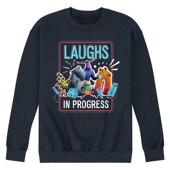 Monsters Inc. - Laughs In Progress - Men's Crew Neck Fleece Pullover
