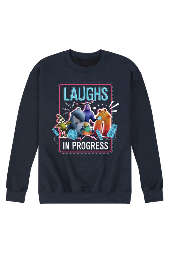 - Laughs In Progress - Men's Crew Neck Fleece Pullover