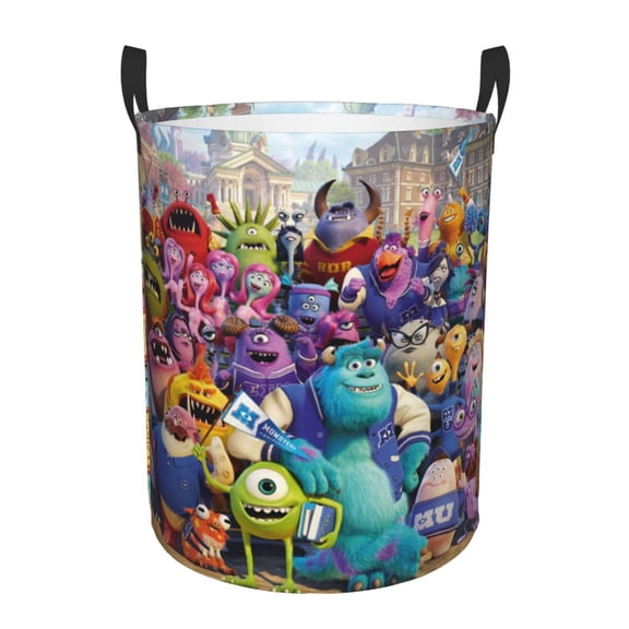 Monsters Inc Laundry Hamper,Collapsible Laundry Basket Hamper with Handles Waterproof Clothes Hamper for Easy Storage