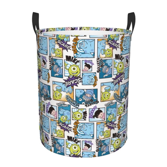 Monsters Inc Laundry Hamper,Collapsible Laundry Basket Hamper with Handles Waterproof Clothes Hamper for Easy Storage