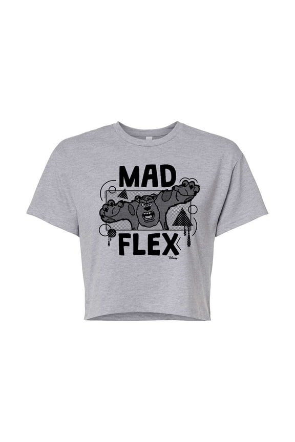 Monsters Inc. - Mad Flex Sully - Juniors Cropped Cotton Blend T-Shirt