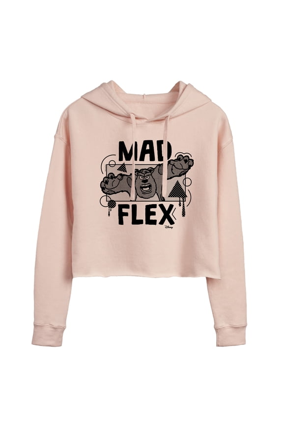 Monsters Inc. - Mad Flex Sully  - Juniors Cropped Pullover Hoodie