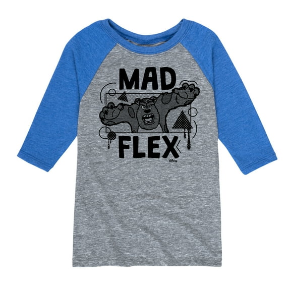 Monsters Inc. - Mad Flex Sully - Toddler & Youth Raglan Graphic T-Shirt
