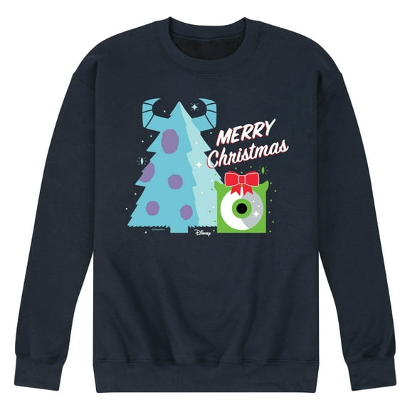 Monsters Inc - Merry Christmas Monsters Inc - Men's Crew Neck Fleece Pullover