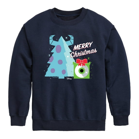 Monsters Inc - Merry Christmas Monsters Inc - Toddler And Youth Crewneck Fleece Sweatshirt