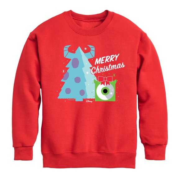 Monsters Inc - Merry Christmas Monsters Inc - Toddler And Youth Crewneck Fleece Sweatshirt