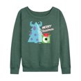 thumbnail image 1 of Monsters Inc - Merry Christmas Monsters Inc - Women's Lightweight French Terry Long Sleeve Shirt, 1 of 5