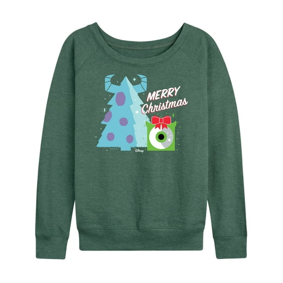 Monsters Inc - Merry Christmas Monsters Inc - Women's Lightweight French Terry Long Sleeve Shirt