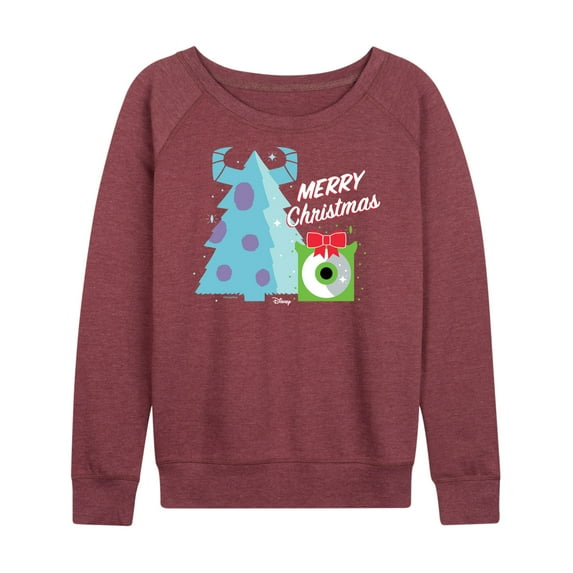 Monsters Inc - Merry Christmas Monsters Inc - Women's Lightweight French Terry Long Sleeve Shirt