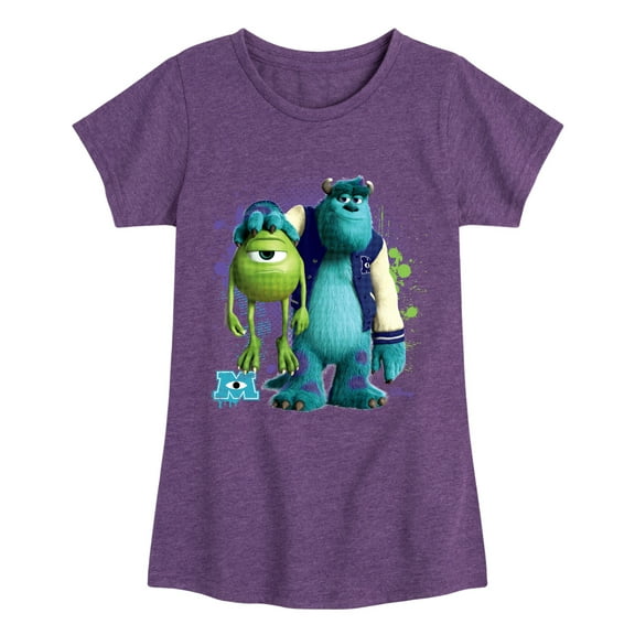 Monsters Inc. - Mike And Sully  - Toddler & Youth Girls Short Sleeve Graphic T-Shirt