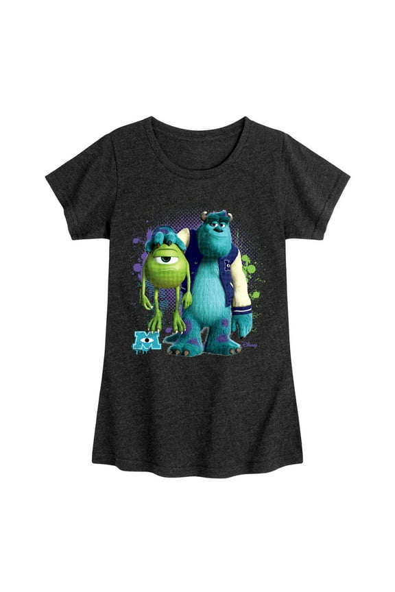 Monsters Inc. - Mike And Sully  - Toddler & Youth Girls Short Sleeve Graphic T-Shirt