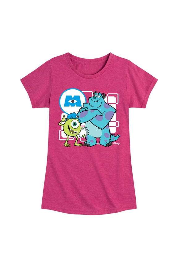 Monsters Inc. - Mike And Sully - Toddler & Youth Girls Short Sleeve Graphic T-Shirt