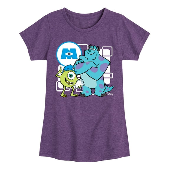 Monsters Inc. - Mike And Sully - Toddler & Youth Girls Short Sleeve Graphic T-Shirt