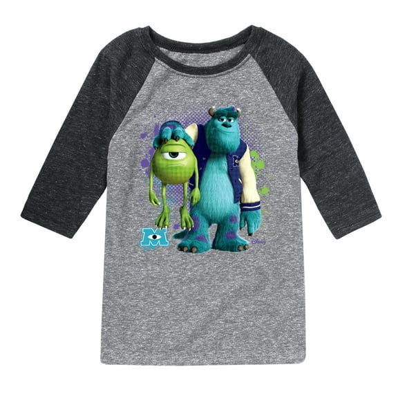 Monsters Inc. - Mike And Sully  - Toddler & Youth Raglan Graphic T-Shirt