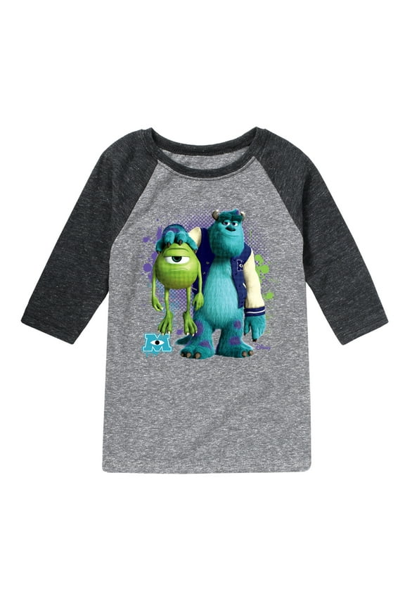 Monsters Inc. - Mike And Sully - Toddler & Youth Raglan Graphic T-Shirt