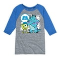 thumbnail image 1 of Monsters Inc. - Mike And Sully - Toddler & Youth Raglan Graphic T-Shirt, 1 of 4