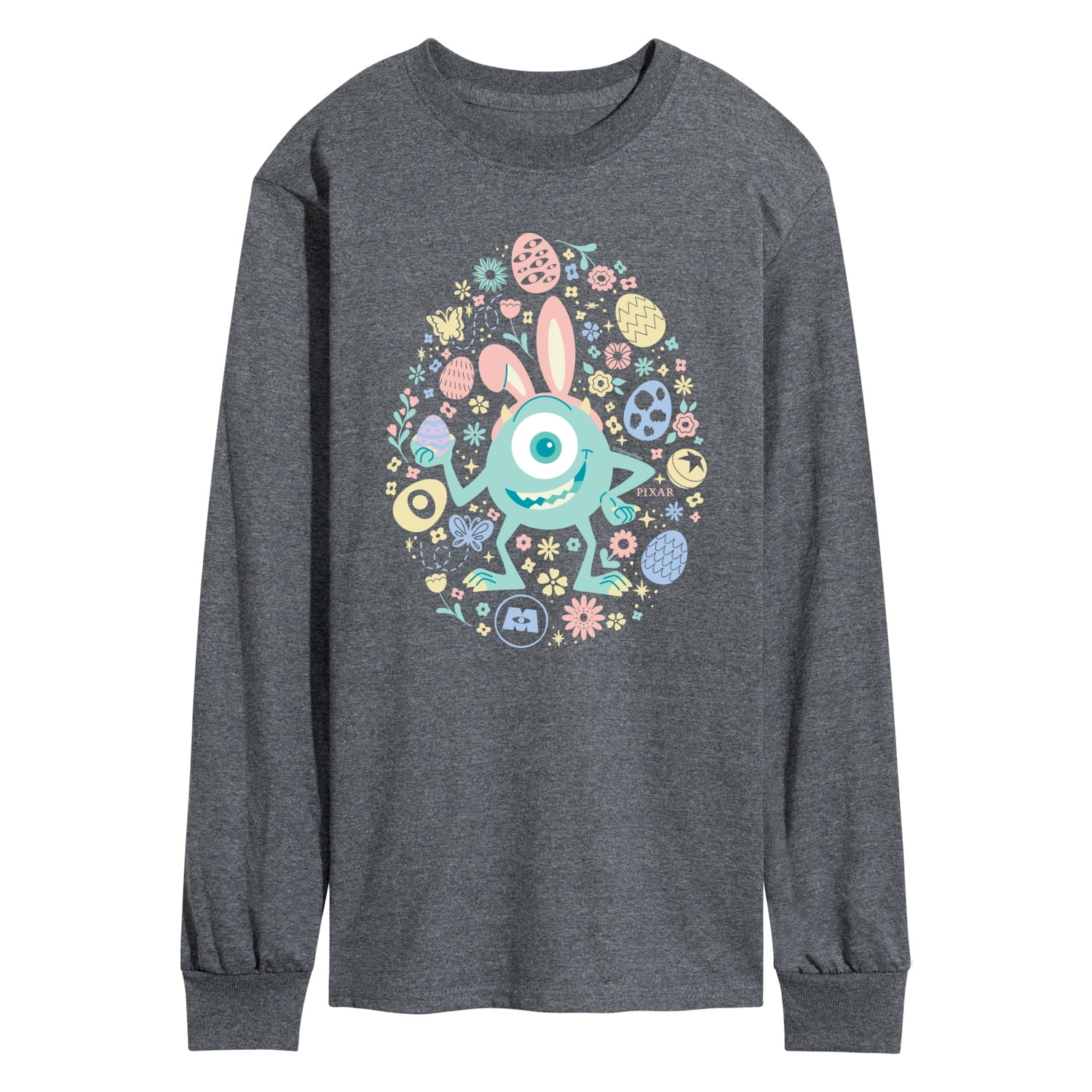Monsters Inc Mike Easter Egg Men's Long Sleeve Graphic TShirt