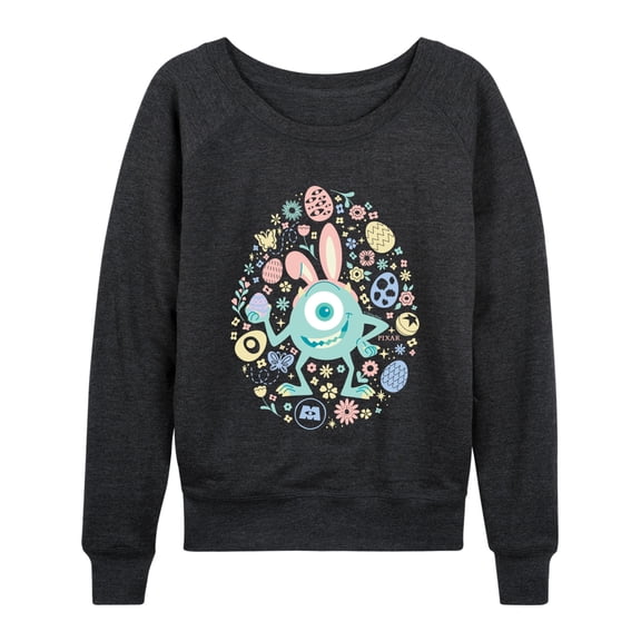 Monsters Inc - Mike Easter Egg - Women's French Terry Long Sleeve Pullover