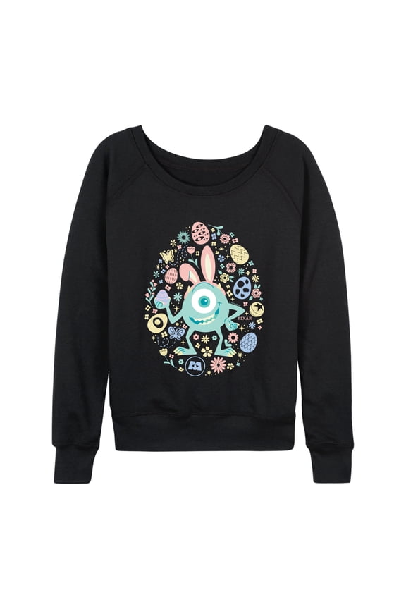 Monsters Inc - Mike Easter Egg - Women's French Terry Long Sleeve Pullover