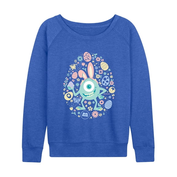 Monsters Inc - Mike Easter Egg - Women's French Terry Long Sleeve Pullover