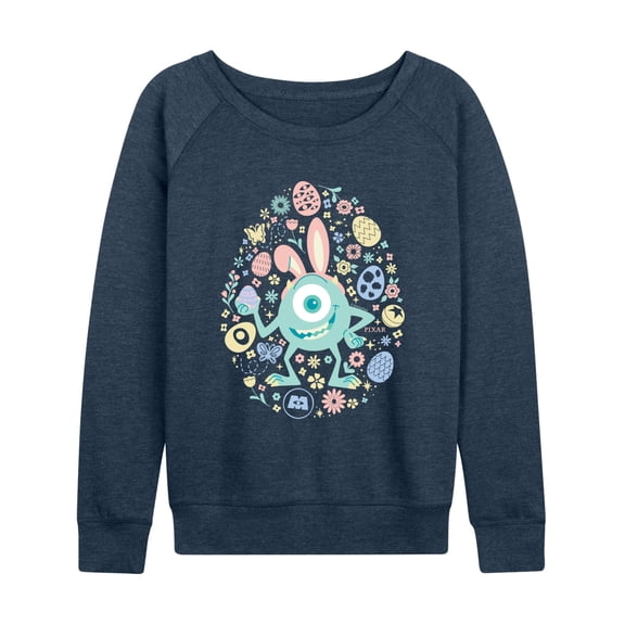 Monsters Inc - Mike Easter Egg - Women's French Terry Long Sleeve Pullover