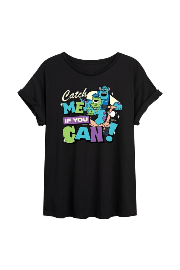 Monsters Inc - Mike Sully Catch Me If You Can - Women's Oversized Graphic T-Shirt