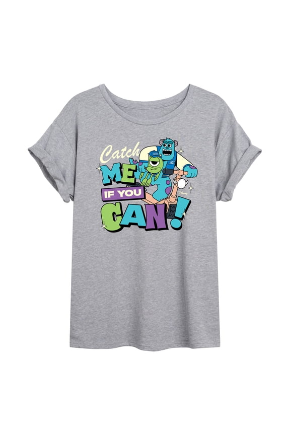 Monsters Inc - Mike Sully Catch Me If You Can - Women's Oversized Graphic T-Shirt