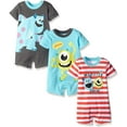 thumbnail image 1 of Monsters Inc. Mike Wazowski and Sully Boys 3 Pack Long Sleeve Romper, Infant, 1 of 1