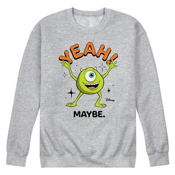 Monsters Inc. - Mike Yeah Maybe  - Men's Crew Neck Fleece Pullover