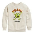 thumbnail image 1 of Monsters Inc. - Mike Yeah Maybe - Toddler & Youth Crewneck Fleece Sweatshirt, 1 of 5