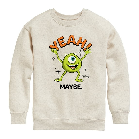 Monsters Inc. - Mike Yeah Maybe - Toddler & Youth Crewneck Fleece Sweatshirt