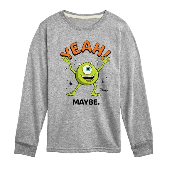 Monsters Inc. - Mike Yeah Maybe - Toddler & Youth Long Sleeve Graphic T-Shirt