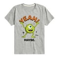 thumbnail image 1 of Monsters Inc. - Mike Yeah Maybe - Toddler & Youth Short Sleeve Graphic T-Shirt, 1 of 5