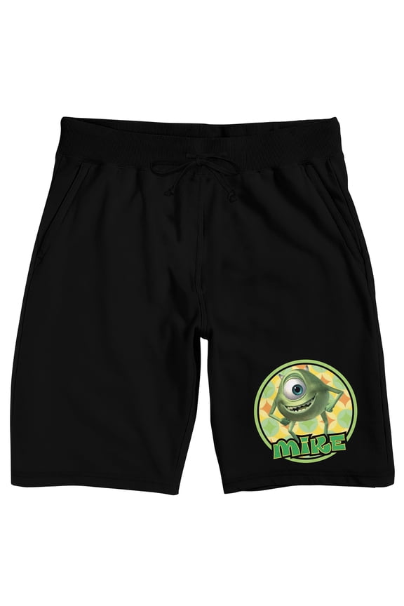 Monsters Inc. Mike on Black Adult Lounge Short-Large