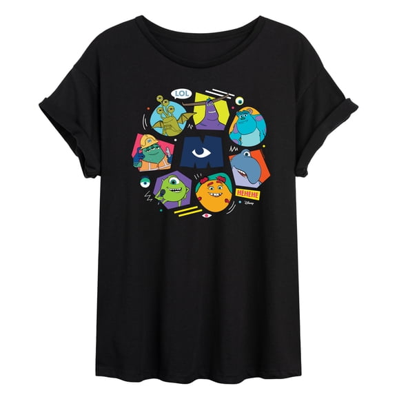 Monsters Inc. - Monster Character Circle - Women's Oversized T-Shirt