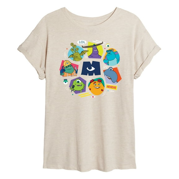 Monsters Inc. - Monster Character Circle - Women's Oversized T-Shirt