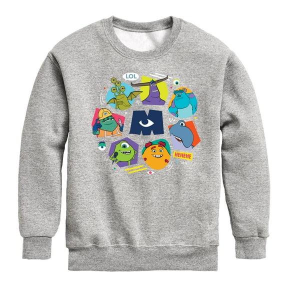 Monsters Inc. - Monster Character Circle - Toddler & Youth Crewneck Fleece Sweatshirt