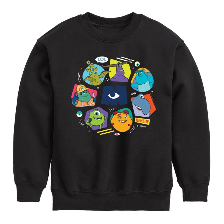 Monsters Inc. - Monster Character Circle - Toddler & Youth Crewneck Fleece  Sweatshirt - Walmart.com