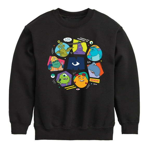 Monsters Inc. - Monster Character Circle - Toddler & Youth Crewneck Fleece Sweatshirt